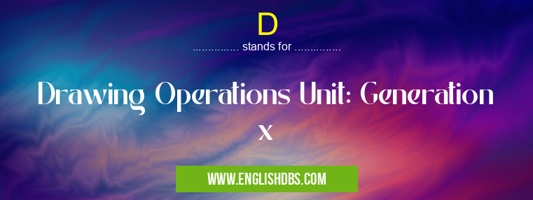 D means Drawing Operations Unit: Generation x D