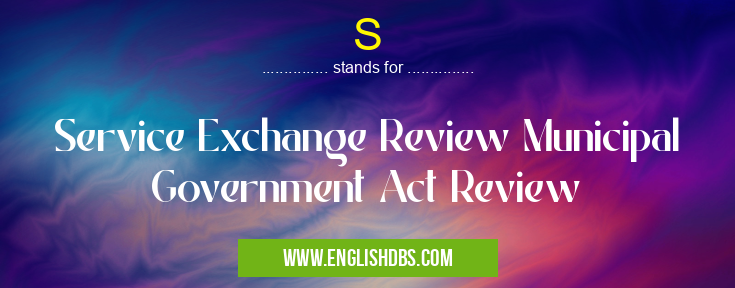 S means Service Exchange Review Municipal Government Act Review S