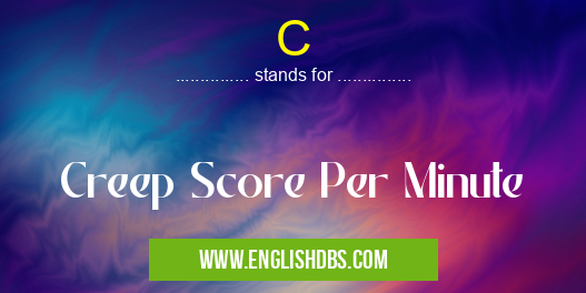 C means Creep Score Per Minute C