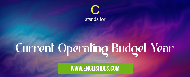C means Current Operating Budget Year C