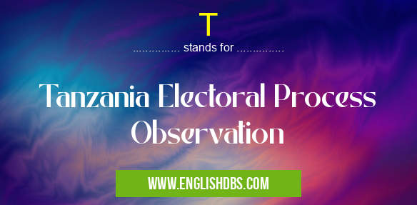 T means Tanzania Electoral Process Observation T