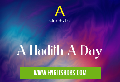 A means A Hadith A Day A