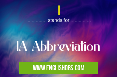 I means IA Abbreviation I