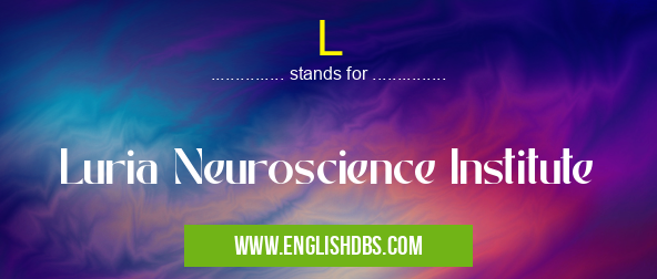 L means Luria Neuroscience Institute L
