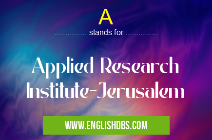 A means Applied Research Institute-Jerusalem A