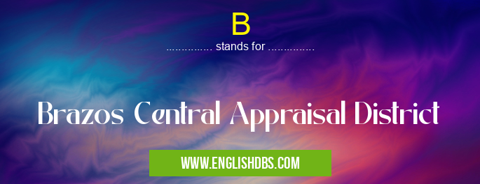 B means Brazos Central Appraisal District B