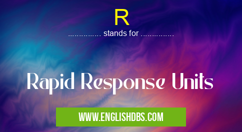 R means Rapid Response Units R