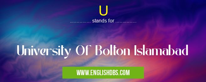 U means University Of Bolton Islamabad U