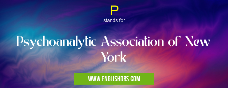 P means Psychoanalytic Association of New York P