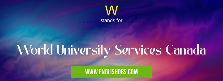 W means World University Services Canada W