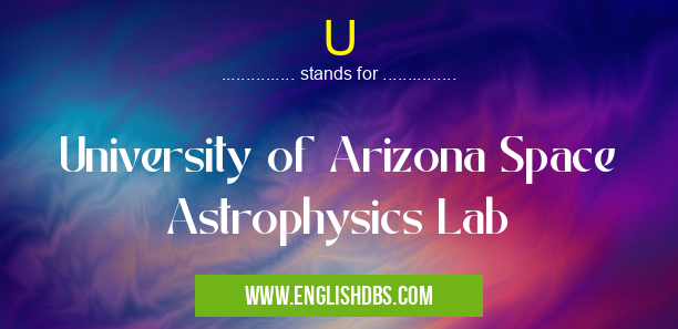 U means University of Arizona Space Astrophysics Lab U