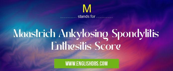 M means Maastrich Ankylosing Spondylitis Enthesitis Score M