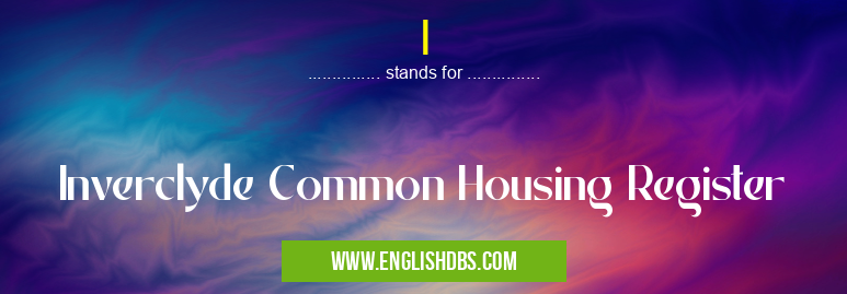 I means Inverclyde Common Housing Register I