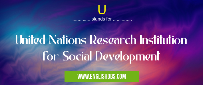U means United Nations Research Institution for Social Development U