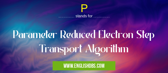 P means Parameter Reduced Electron Step Transport Algorithm P