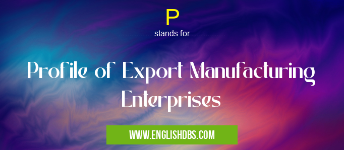 P means Profile of Export Manufacturing Enterprises P