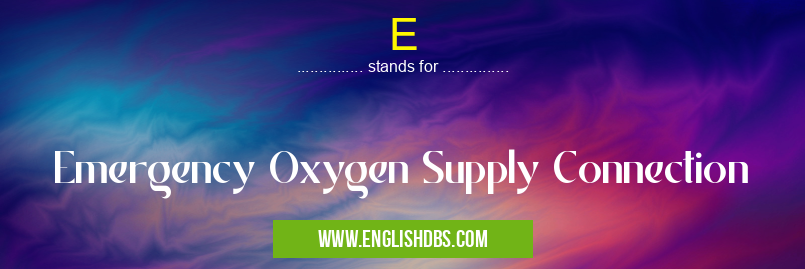 E means Emergency Oxygen Supply Connection E
