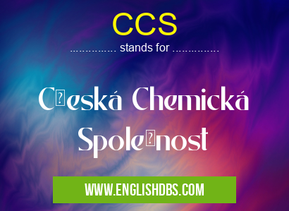 CCS means Česká Chemická Společnost CCS
