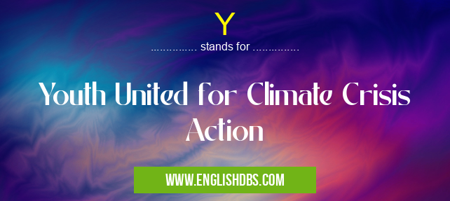 Y means Youth United for Climate Crisis Action Y