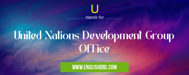 U means United Nations Development Group Office U