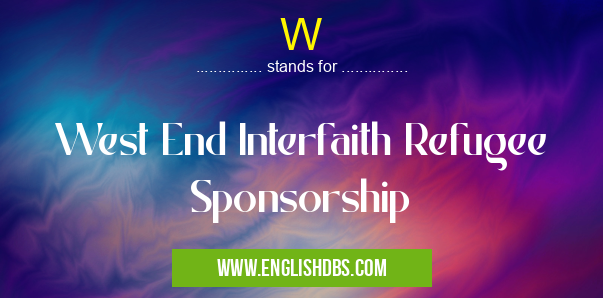 W means West End Interfaith Refugee Sponsorship W
