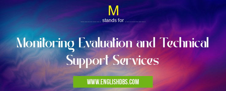 M means Monitoring Evaluation and Technical Support Services M