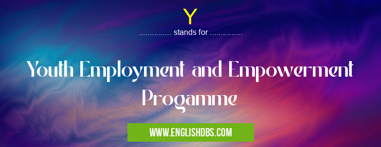 Y means Youth Employment and Empowerment Progamme Y