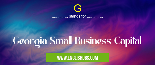 G means Georgia Small Business Capital G