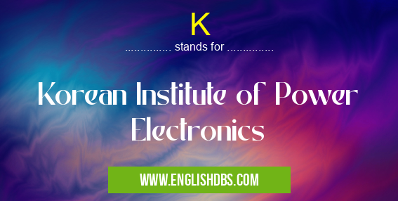 K means Korean Institute of Power Electronics K