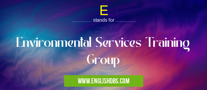 E means Environmental Services Training Group E
