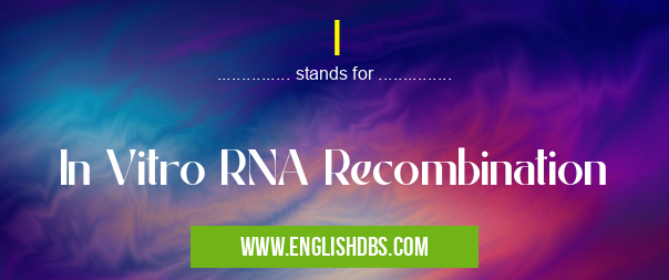I means In Vitro RNA Recombination I