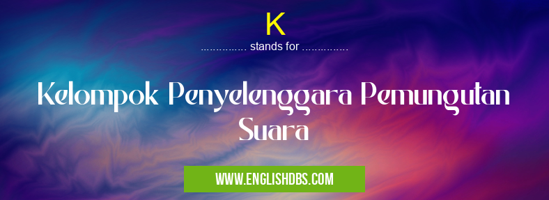 K means Kelompok Penyelenggara Pemungutan Suara K
