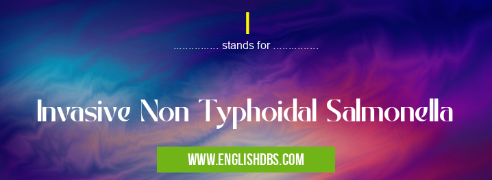 I means Invasive Non Typhoidal Salmonella I