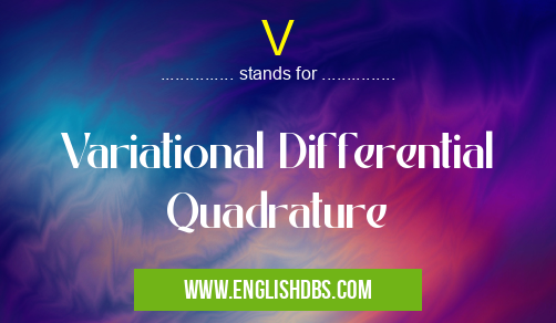 V means Variational Differential Quadrature V