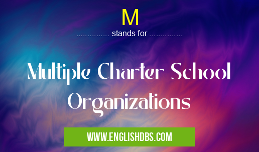 M means Multiple Charter School Organizations M