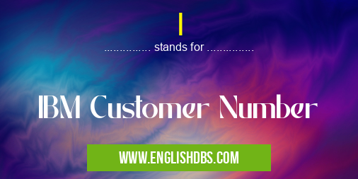 I means IBM Customer Number I