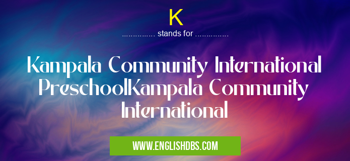 K means Kampala Community International PreschoolKampala Community International K