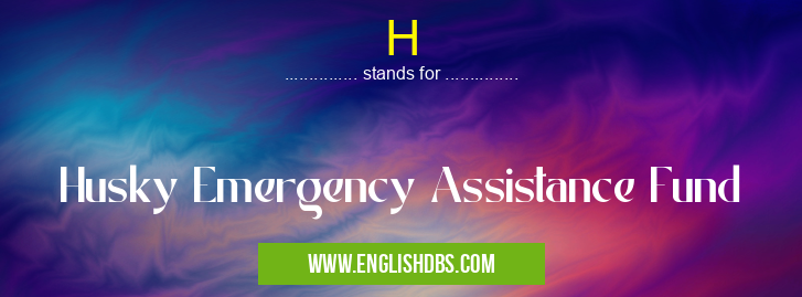 H means Husky Emergency Assistance Fund H