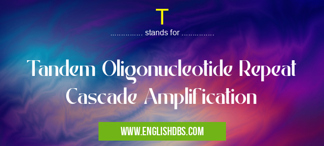 T means Tandem Oligonucleotide Repeat Cascade Amplification T