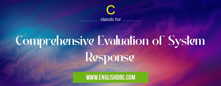 C means Comprehensive Evaluation of System Response C