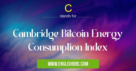C means Cambridge Bitcoin Energy Consumption Index C