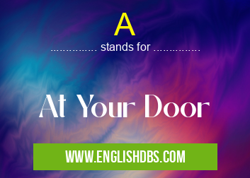 A means At Your Door A