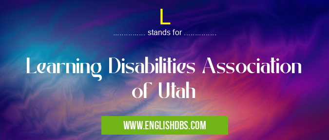 L means Learning Disabilities Association of Utah L
