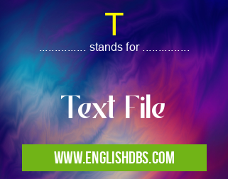 T means Text File T
