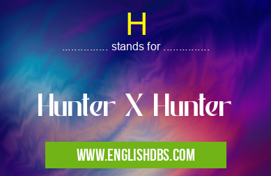 H means Hunter X Hunter H