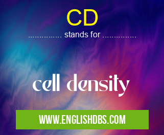 CD means cell density CD