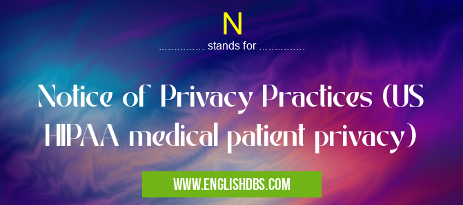 N means Notice of Privacy Practices (US HIPAA medical patient privacy) N