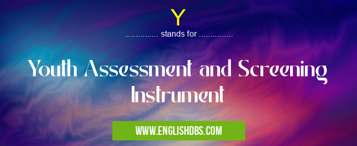 Y means Youth Assessment and Screening Instrument Y