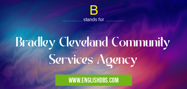 B means Bradley Cleveland Community Services Agency B