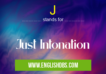 J means Just Intonation J